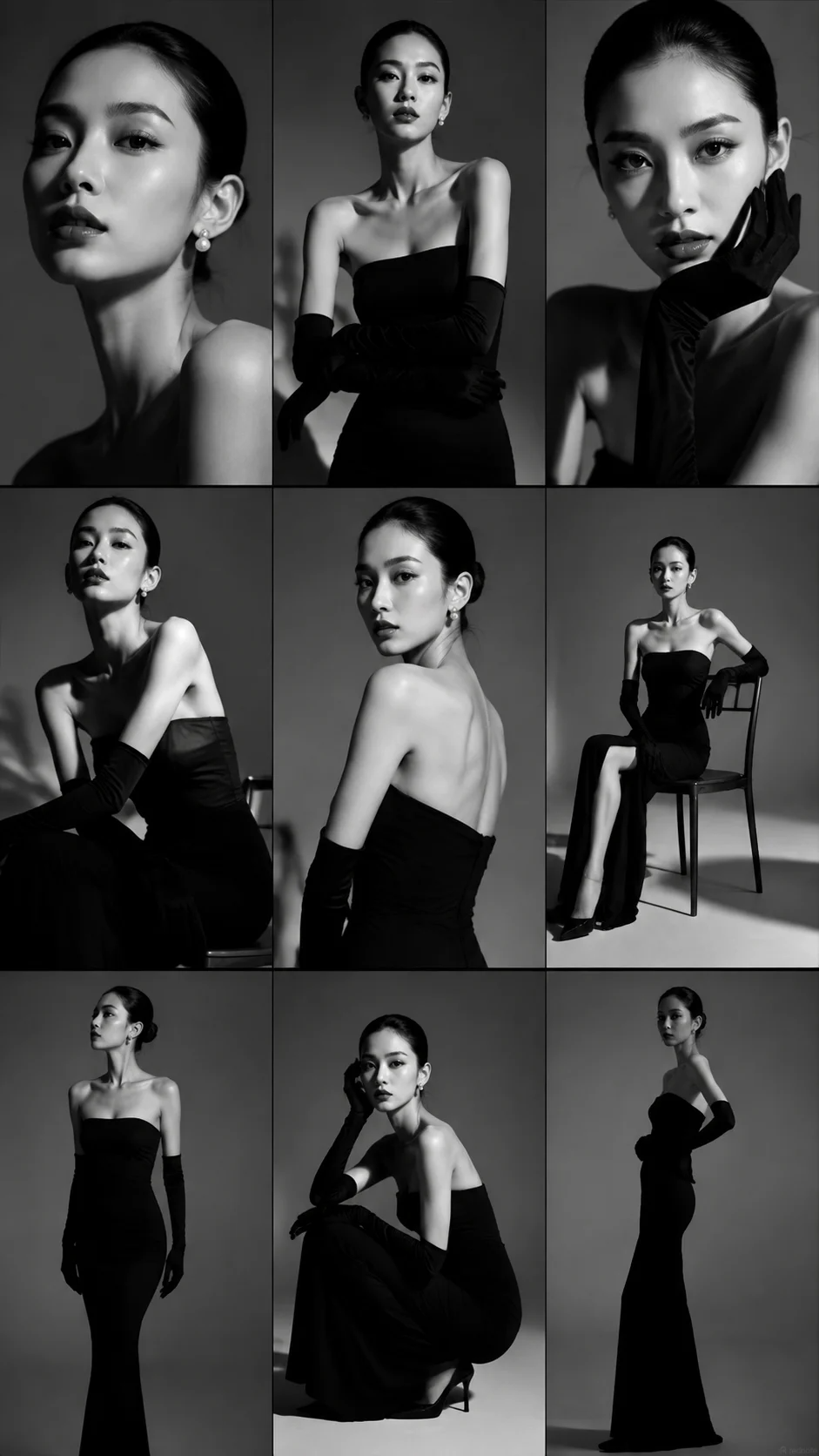 profile trắng đen